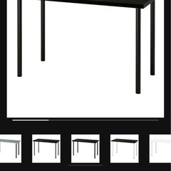 IKEA LAGKAPTEN ラグカプテン 120x60 黒 脚4本込