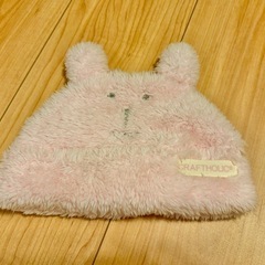CRAFTHOLIC うさぎ耳 ベビー帽子 ピンク