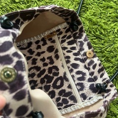 🌸500円商品3つで1000円❗️レオパードトートバッグ レザー紐 2WAY ハラコの画像
