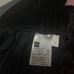 GU ベロア長スカート　黒の画像