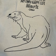 センバドー アニマルグラフィック トート Otter アイボリー ★ キャンパスの画像