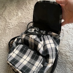 未使用　子ども用リュック　リュック　チェック柄の画像