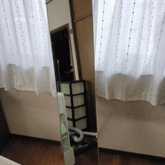 無印良品　スチールパイプスタンドミラー
