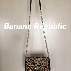 Banana Republicバナナリパブリックハラコヒョウ柄ポシェット やや傷や汚れありの画像