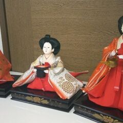 菊水作雛人形三人官女飾り