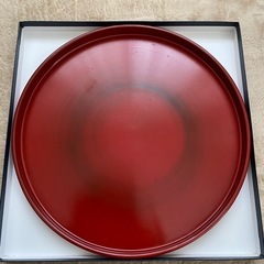 木曽漆器　丸盆