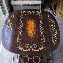 アンティークテーブル 象嵌 キッチンワゴンの画像