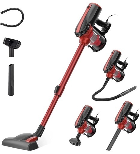 サイクロン 超強力吸引 17000Pa 600Wハイパワーフレキシブルホース付き ハイパワー スティッククリーナー ハンディ掃除機 2way コンパクト 軽量