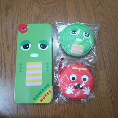 ムックとガチャピン　小銭入れ&缶ペンケース