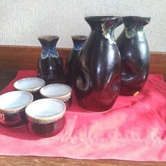 津軽焼き 徳利＆お猪口セット