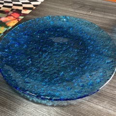 大皿　2枚セット青色　アクア色　の画像