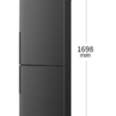 2022年式SHARP310L ブラック冷蔵庫の画像