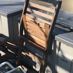 外用テーブル＋長椅子＋椅子4脚(別で出品している古材を回収していただける方に必ずお渡しいたします）)の画像