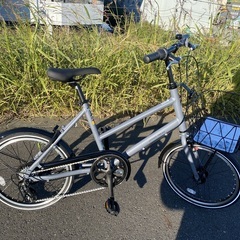 【価格交渉可】美品　自転車　クロスバイク　ミニベロ　マットグレー...