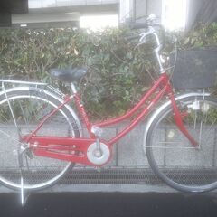 整備済み中古自転車　26インチ　税別￥7.980-　軽快車　赤/シルバー120