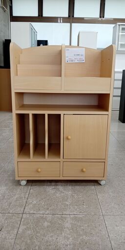 ★ジモティ割あり★  収納棚 ナチュラル H97×D35×W65 クリーニング済み TJ10596