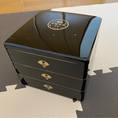 【美品✨】お重　3段箱　お弁当入れ🍱物入れの画像