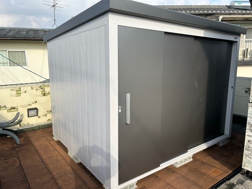 サンキン物置 コンテナ　W2835mm×D2414mm×H2100mm レスパス LES-2823(GK)  E-Style Lespace サンキン 収納庫