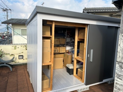 サンキン物置 コンテナ　W2835mm×D2414mm×H2100mm レスパス LES-2823(GK)  E-Style Lespace サンキン 収納庫