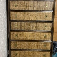 木製ラタンタンス 7段