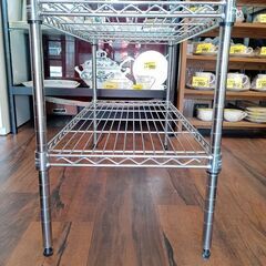 2段スチールラック　サイズ（約）幅７４×奥３４×高４５．５　　■近隣配送無料 買取GO‼　栄和店の画像
