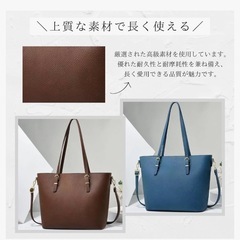 [work worker] トートバッグ レディース ビジネスバック PUレザー A4サイズ収納 大容量 肩掛けファスナー 通勤 2WAYの画像