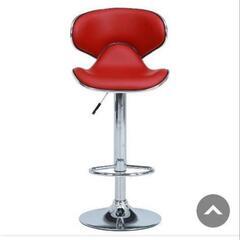 今月限定でカウンターハイチェア ワインレッド色の画像