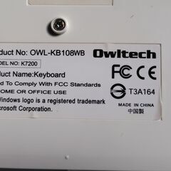 無料 Owltech 有線USBキーボードの画像