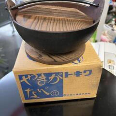 ★ 未使用 トキワ やまが鍋 田舎鍋 鉄製 鉄鍋 直径15cm 蓋付き