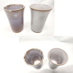 美品 萩焼 天龍窯 フリーカップ 5点セット 陶器 コップ 共箱あり 札幌市 平岸店の画像