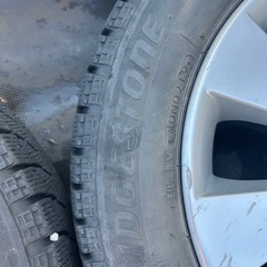 スズキ　ワゴンR  スタッドレスタイヤ4本＋ホイールセット★山７分程★ブリザック　ブリヂストン　冬タイヤの画像