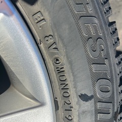 スズキ　ワゴンR  スタッドレスタイヤ4本＋ホイールセット★山７分程★ブリザック　ブリヂストン　冬タイヤの画像