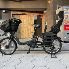 大阪府　子供乗せ　3人　ヤマハ　電動アシスト自転車 チャイルドシート付き
