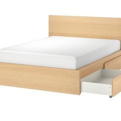 IKEA MALM ベットフレーム　マットレス　160x200cnの画像