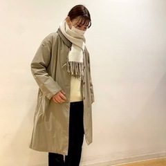 無印良品　カポック混中わたコートの画像