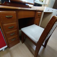 【C848】ドレッサー  ※椅子に汚れ有りの画像