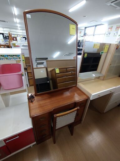【C848】ドレッサー  ※椅子に汚れ有り