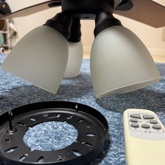 【訳あり】シーリングファン　照明　カフェ風の画像