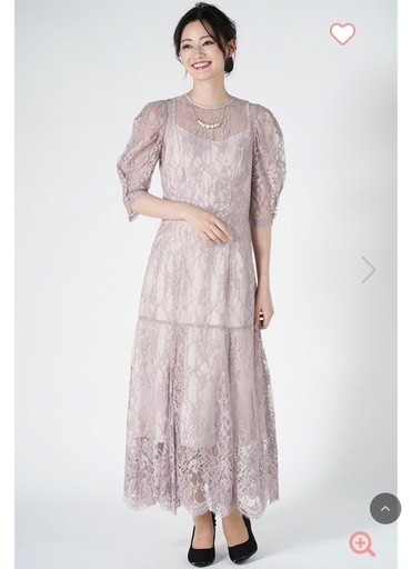 【SNIDEL】フェミニン総レースピンクベージュドレス (S〜M)