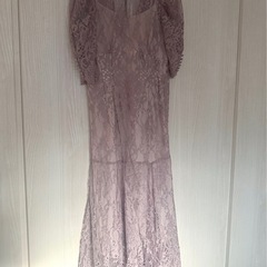 【SNIDEL】フェミニン総レースピンクベージュドレス (S〜M)の画像