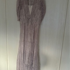 【SNIDEL】フェミニン総レースピンクベージュドレス (S〜M)の画像