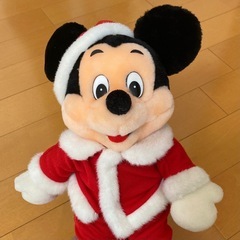 Disney ★ ミッキーマウス　サンタ　ぬいぐるみ　レトロ　希少の画像