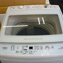 ☆AQUA 全自動洗濯機 AQW-GV70H 2020年製 7Kg ホワイト 上開き 乾燥機無し アクア 白 札幌 北20条店の画像