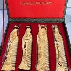 ☆値下げ☆K2501-371常州櫛 中国 4本 バラ売り不可  4本中3本未使用の画像