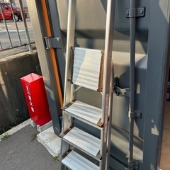 山善 脚立 4 段 耐荷重100kg 折りたたみ アルミ 軽量 KBE-4 1の画像