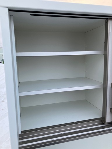 【バナナ苫小牧】ニトリ 食器棚 ポスティア 幅1000mm スライド式引出 ホワイト系 状態良好♪ 