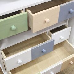 北大前! 札幌 引取 三聖 ローチェスト インテリア デザイン家具 収納 引き出し 1023109の画像