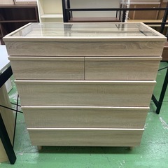 【ドリーム川西店御来店限定】組立式4段チェスト／クリーニング済み 【2001235255600350】