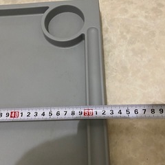 折りたたみ ミニテーブル コンパクト ドリンクホルダー付　完成品 グレーの画像