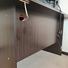 1/26まで 長野県佐久市　パソコンデスク 121×61×75cm ダークブラウンの画像